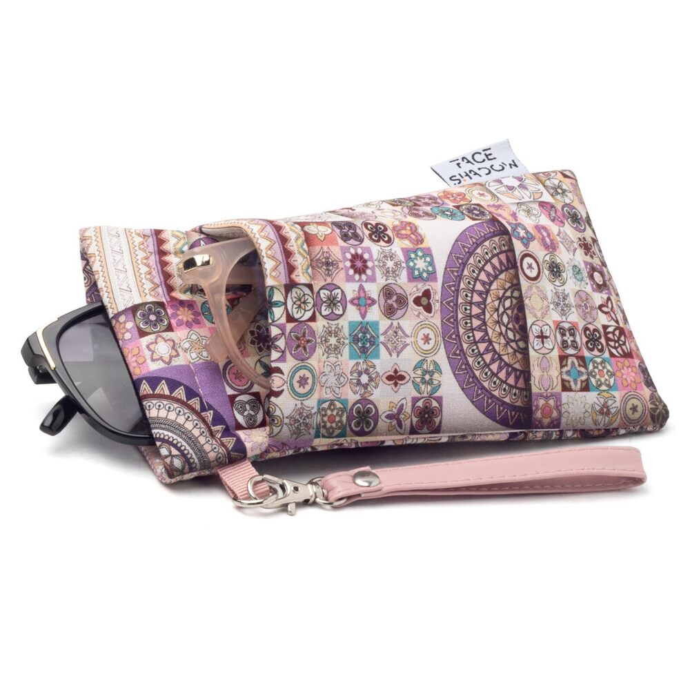 7479 Double Glasses Case Soft Eyeglass Case Squeeze Top Sunglasses Case